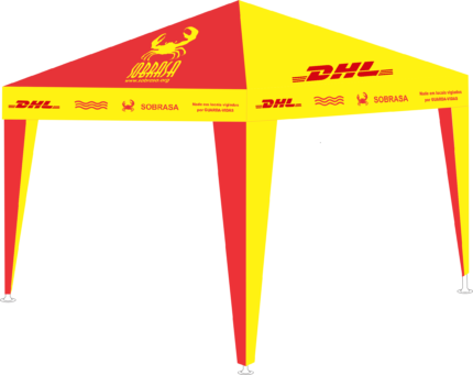 Tenda sanfonada 3x3m - exclusivo a voluntários