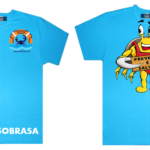 Camisa azul clara malha