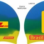 Touca de natação Brasil de silicone