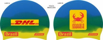 Touca de natação Brasil de silicone
