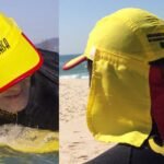 Boné aquático com aba no pescoço em tactel - ponta de estoque