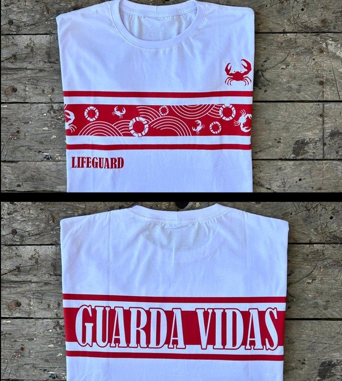 Camisa malha branca - Lifegurad design (F) Guarda Vidas (C) Camiseta Lifeguard Style SOBRASA - Imagem 1